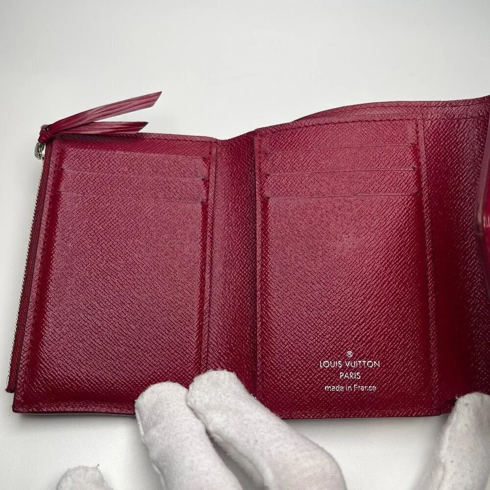 Louis Vuitton Red Epi Leather Victorine Compact Wallet - Preowned